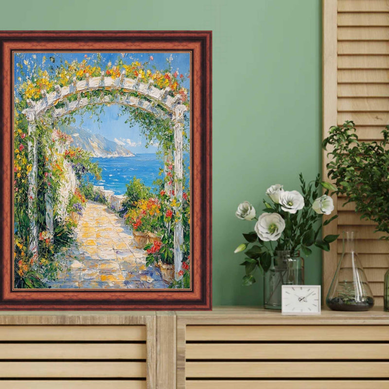 27x41 Frame Certificate Gloss Walnut Wood With Gold Lip Picture Frame