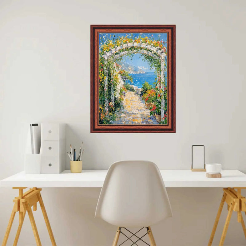 36x48 Frame Certificate Gloss Walnut Wood With Gold Lip Picture Frame