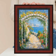 11x11 Frame Certificate Mahogany With Rope Picture Frame