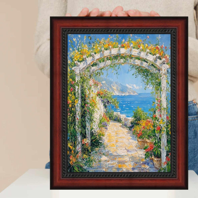 14x14 Frame Certificate Mahogany With Rope Picture Frame