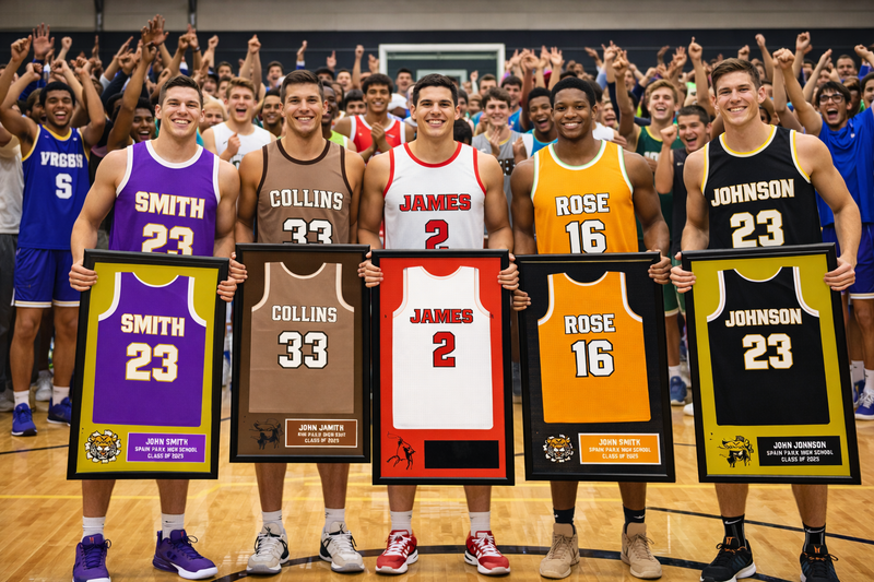 High School Senior Night Basketball Gift Picture frame Jersey