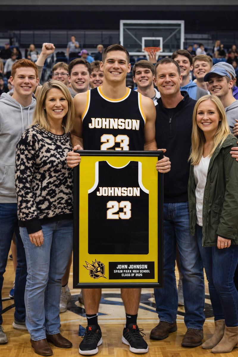 High School Senior Night Basketball Gift Picture frame Jersey