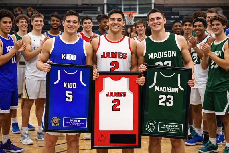 High School Senior Night Basketball Gift Picture frame Jersey