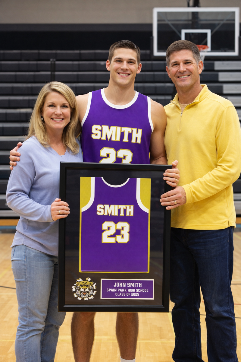 High School Senior Night Basketball Gift Picture frame Jersey