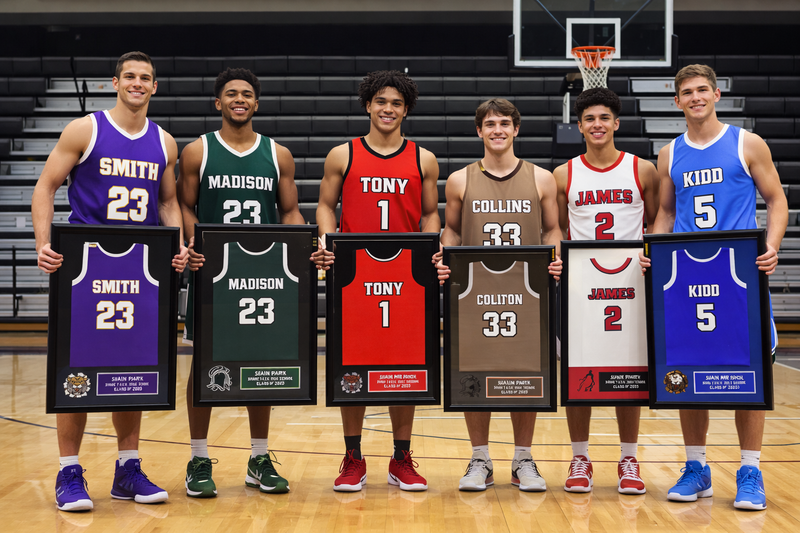 High School Senior Night Basketball Gift Picture frame Jersey