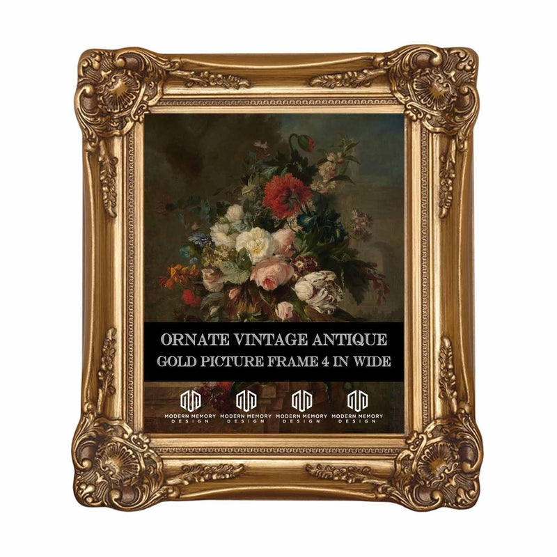Classic Vintage 11x14 Ornate Antique Gold Picture Frame 4 inch wide 11 x 14 poster frame