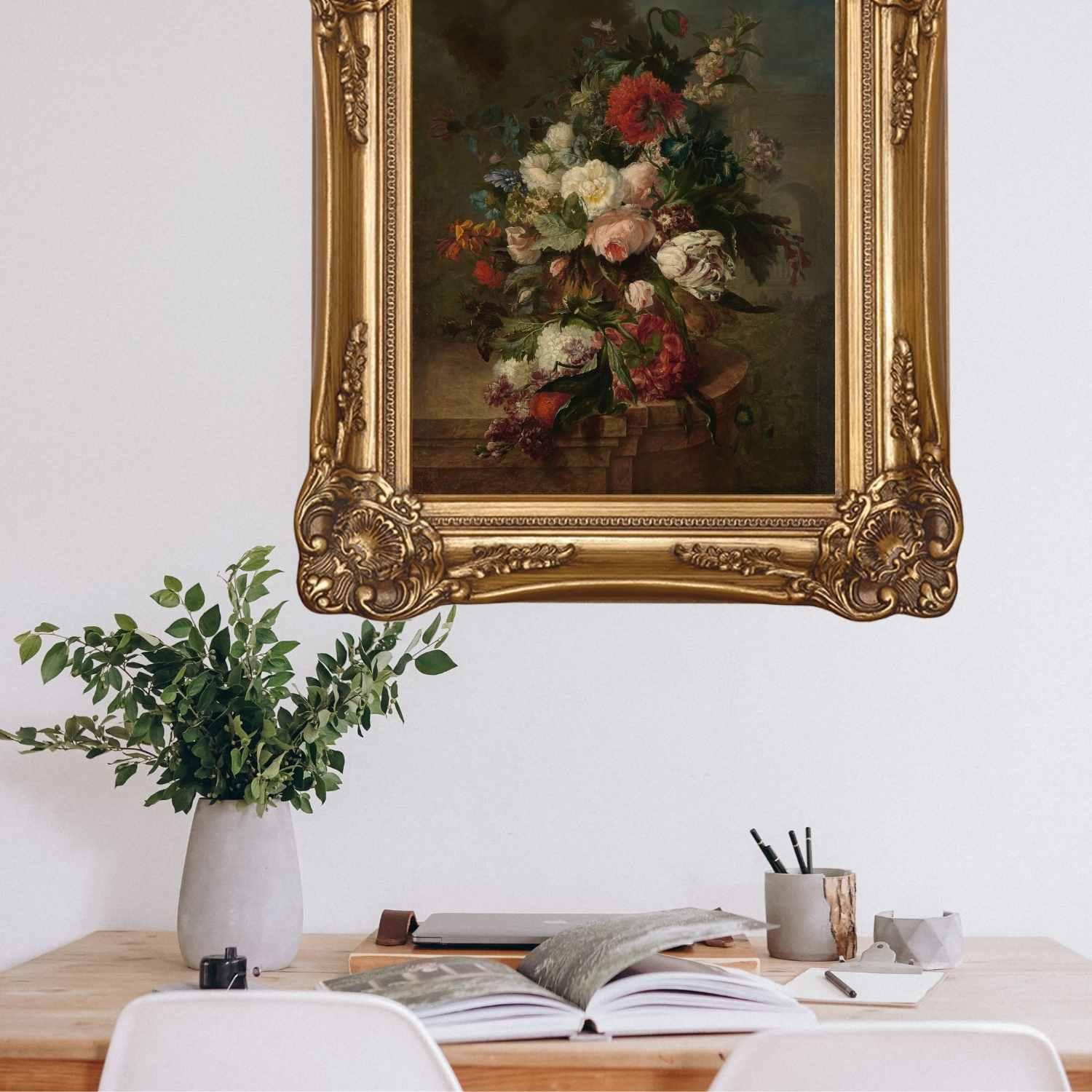 Ornate Vintage Antique 24x30 Gold Picture Frame 4 In 24x30