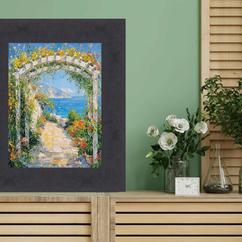 27x40 Frame Contemporary Cappuccino Cafe Wood Picture Frame