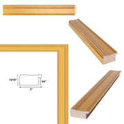 36x36 Frame Contemporary Gold Leaf Flat Picture Frame