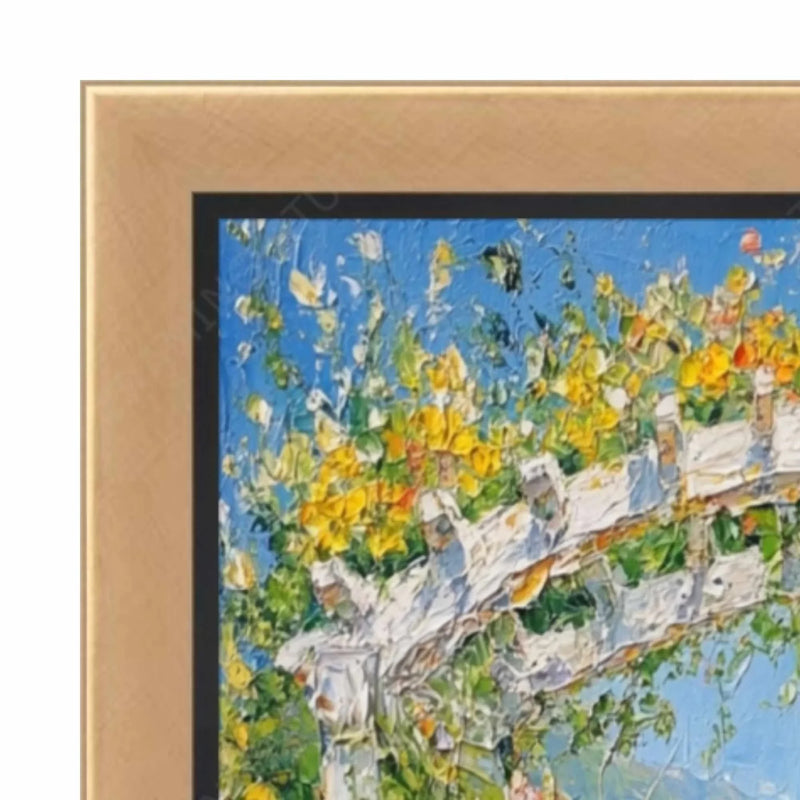 20x20 Frame Contemporary Gold With Black Picture Frame