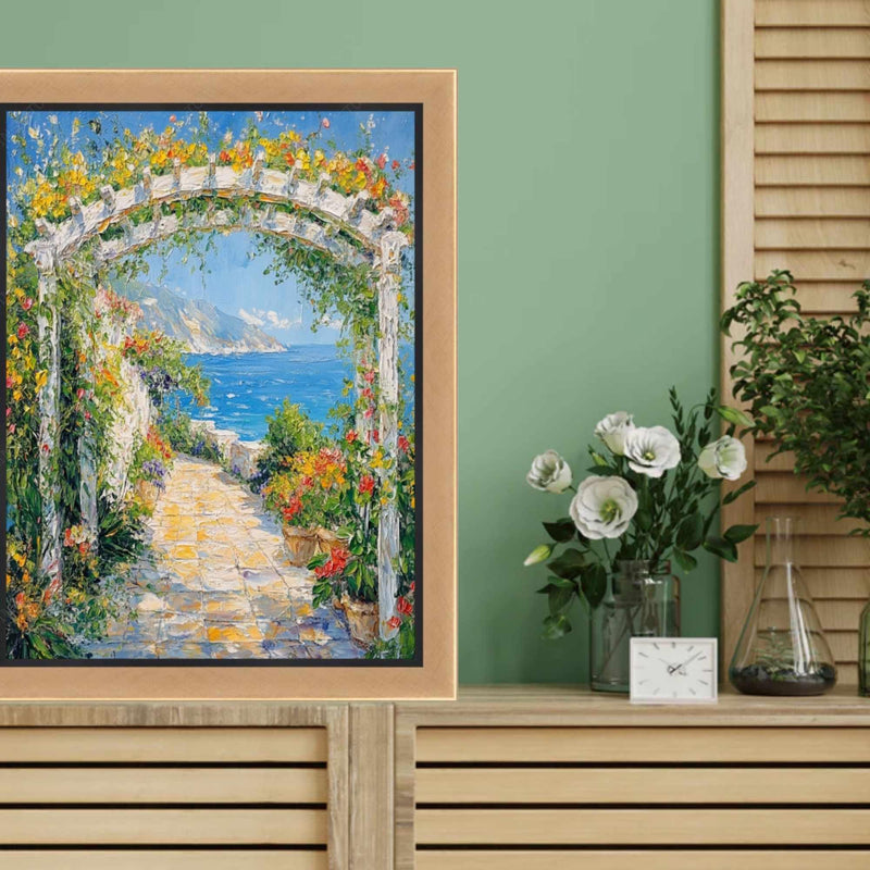 28x28 Frame Contemporary Gold With Black Picture Frame