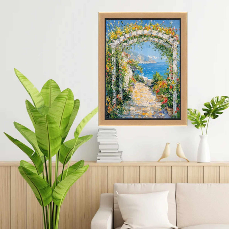 Contemporary Gold With Black Picture Frame 