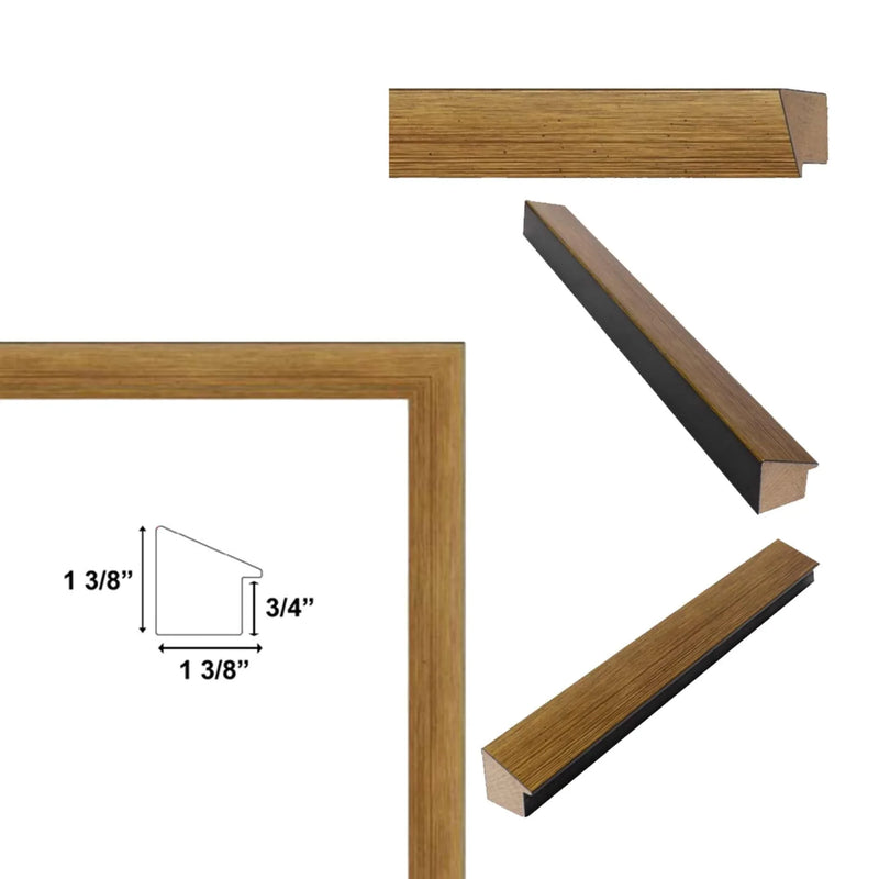 20x28 Frame Contemporary Modern Slope Gold Metal Picture Frame