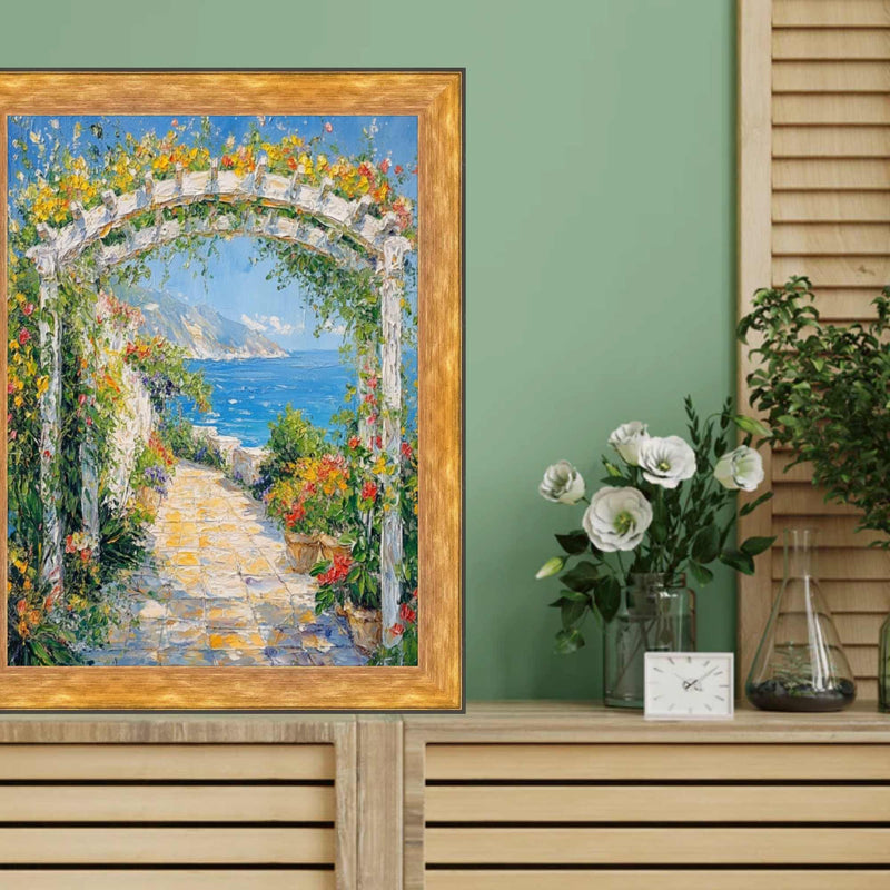 28x28 Frame Contemporary Modern Slope Gold Metal Picture Frame 