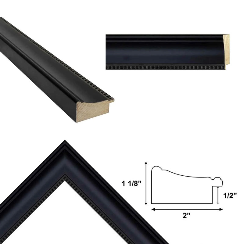 Contemporary Scoop Black Picture Frame Office Décor