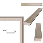 9x9 Frame Contemporary Silver Leaf Picture Frame