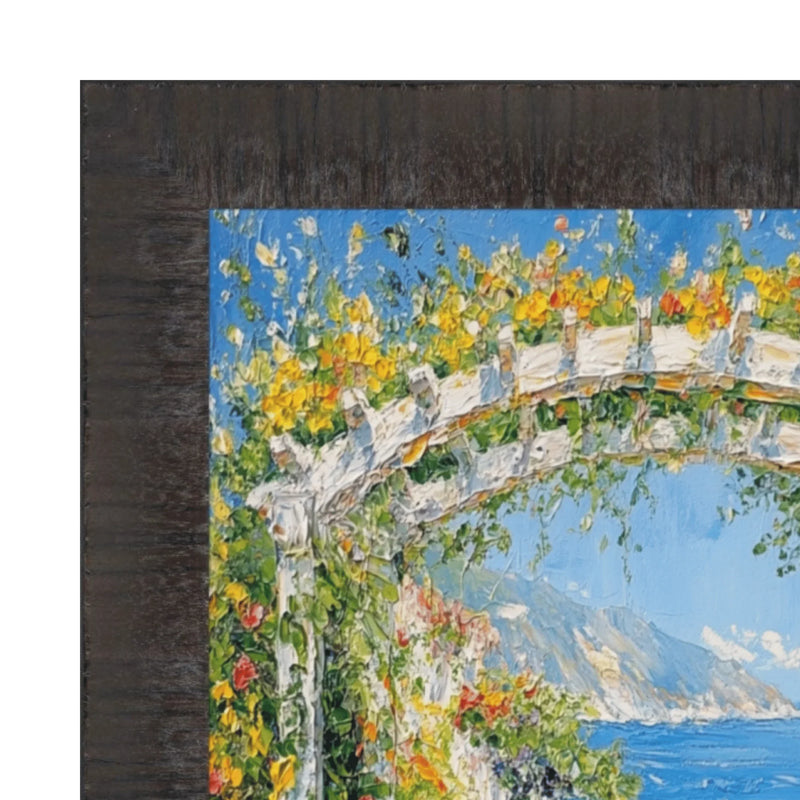 16x20 Frame Contemporary Wood Grain Black Scoop Picture Frame