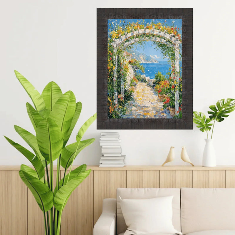 20x28 Frame Contemporary Wood Grain Black Scoop Picture Frame