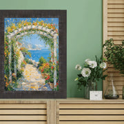 22x22 Frame Contemporary Wood Grain Black Scoop Picture Frame