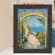 22x22 Frame Contemporary Wood Grain Black Scoop Picture Frame