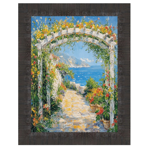 36x36 Frame Contemporary Wood Grain Black Scoop Picture Frame