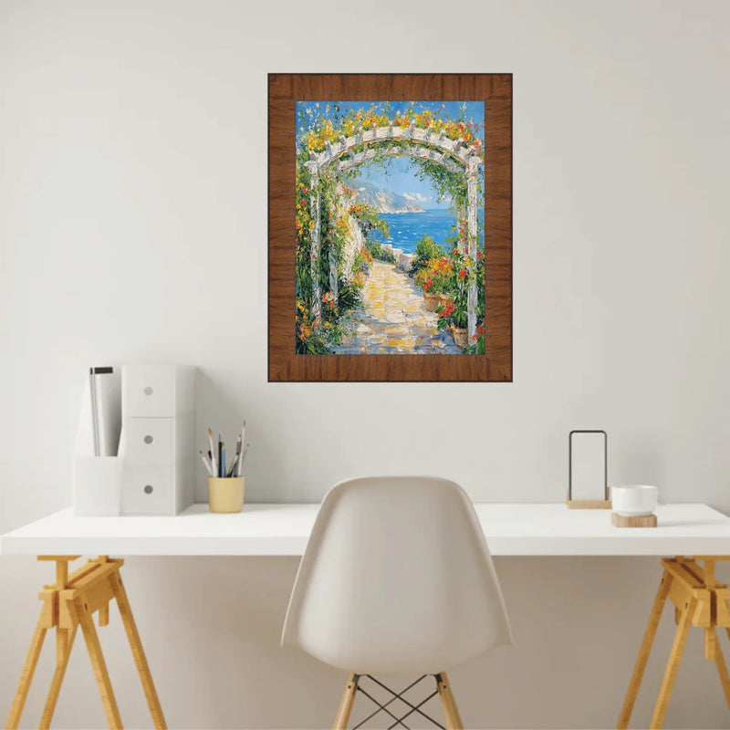 12x24 Frame Contemporary Wood Grain Honey Scoop Picture Frame