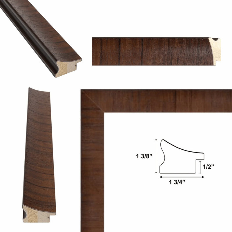 28x28 Frame Contemporary Wood Grain Honey Scoop Picture Frame