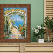 9x9 Frame Contemporary Wood Grain Honey Scoop Picture Frame