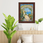 20x40 Frame Contemporary Wood Grain Walnut Scoop Picture Frame