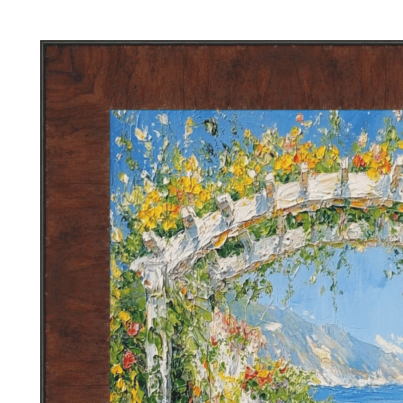 22x28 Frame Contemporary Wood Grain Walnut Scoop Picture Frame