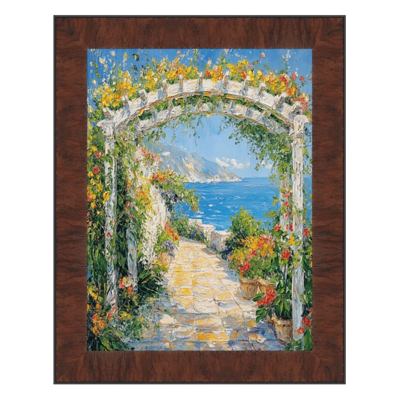 24x30 Frame Contemporary Wood Grain Walnut Scoop Picture Frame