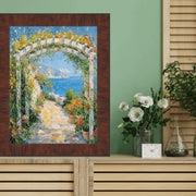 8.5x11 Frame Contemporary Wood Grain Walnut Scoop Picture Frame