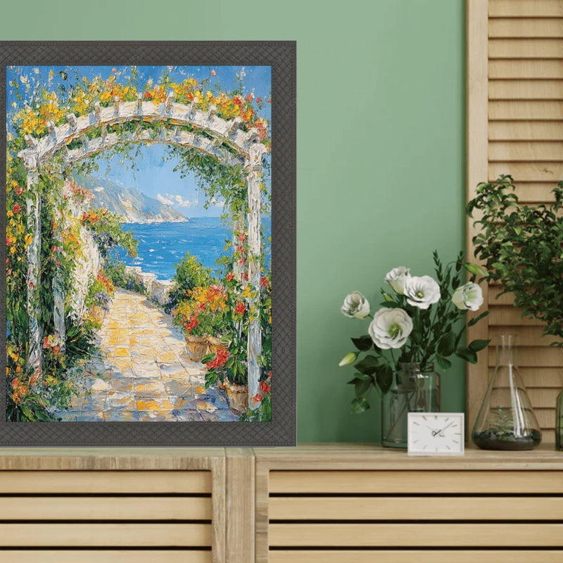 24x36 Frame Cathedral Gothic Black Picture Frame Cris Cross