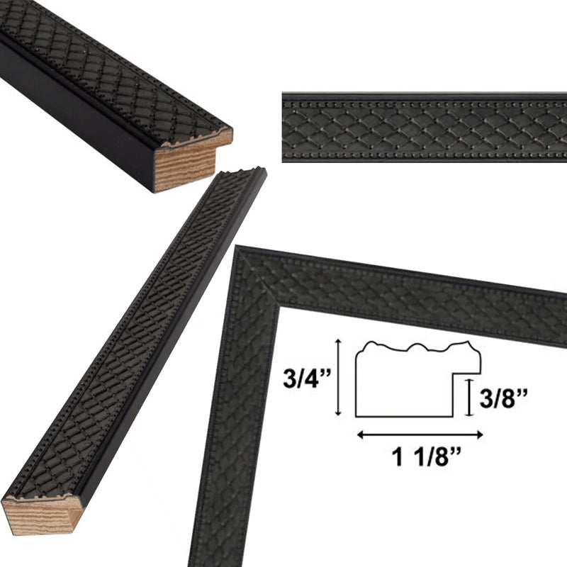 11x16 Frame Cathedral Gothic Black Picture Frame Cris Cross