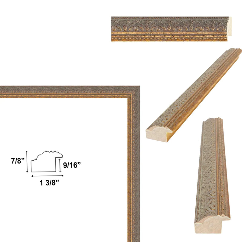 12x24 Frame Deep Antique Gold Ornate Shadowbox Picture Frame