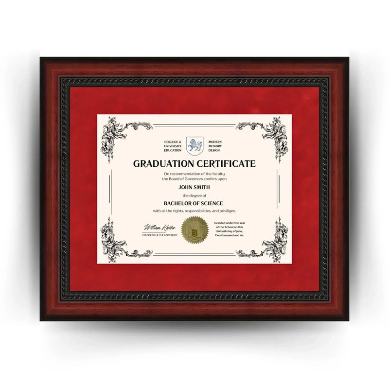 Harvard  University Diploma Frame 8.5x11 Certificate Mahogany
