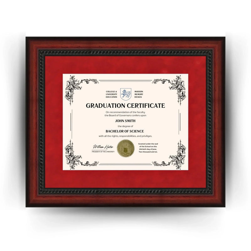 Indiana University Diploma Frame 8.5x11 Certificate Mahogany