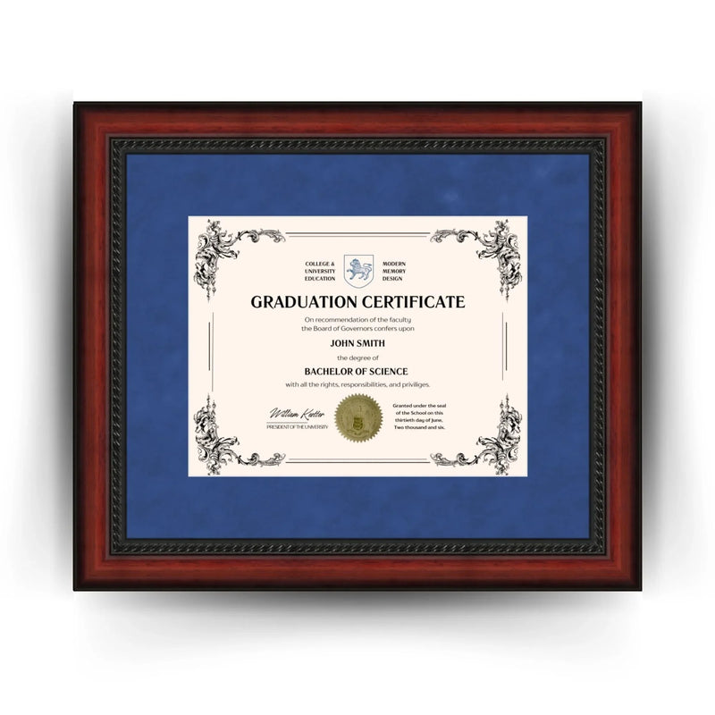 Georgia State University Diploma Frame 8.5x11 Certificate Blue