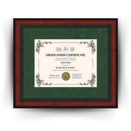 George Mason University Diploma Frame 8.5x11 Certificate Green