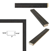 12x18 Frame Drift Wood Barnwood Black Wash Rustic Picture Frame