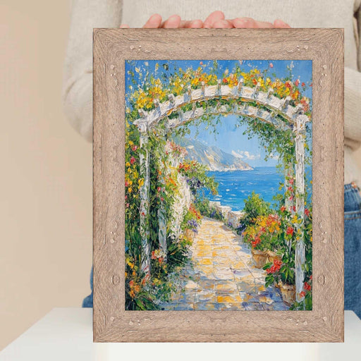 8.5x11 Frame Drift wood Barnwood White Wash Rustic Picture Frame Vintage