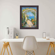 Flat Coffee Bean Wood Grain Picture Frame Home Office