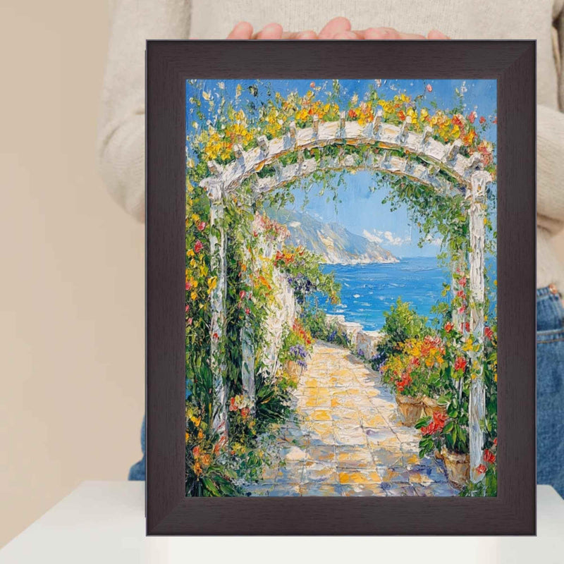 30x40 Frame Flat Coffee Bean Wood Grain Picture Frame