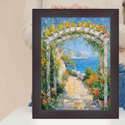 40x40 Frame Flat Coffee Bean Wood Grain Picture Frame