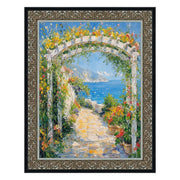 12x16 Frame Floral Antique Silver With Black Lip Picture Frame