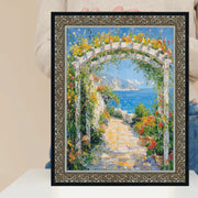 12x18 Frame Floral Antique Silver With Black Lip Picture Frame