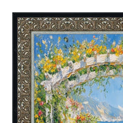 28x28 Frame Floral Antique Silver With Black Lip Picture Frame