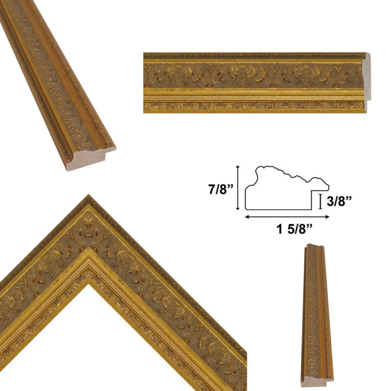 13x17 Frame French Gold Leaf Ornate Picture Frame