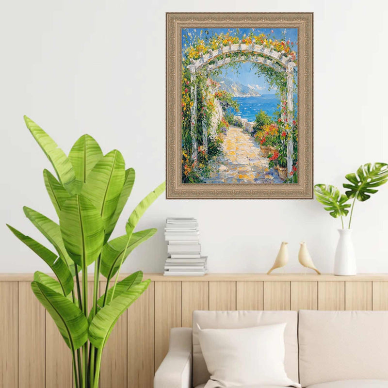 8.5x11 Frame French Silver Leaf Ornate Picture Frame