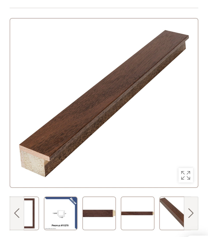 26 1/2 W, 32 1/2 L Frame Dark walnut wood grain